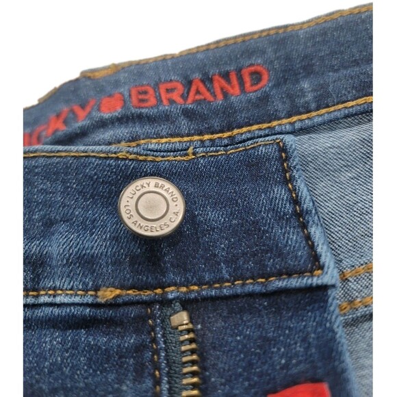 Lucky Brand 34x29 Men's 223 Straight Stretch Classic 5-Pocket Blue Denim Jeans - Picture 6 of 13